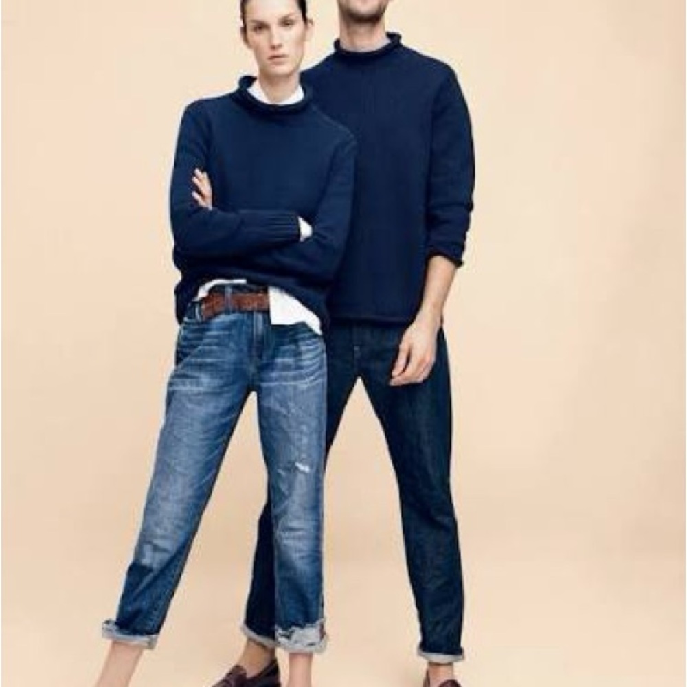 J. Crew 1988 Rollneck Sweater Heathered Sky Blue Size Men’s Small Excellent Cond - Picture 11 of 15